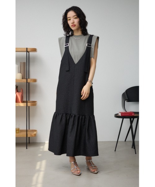 AZUL by moussy(アズールバイマウジー)の「ジャガードジャンパードレス(ワンピース・レディース・アイボリー/ブラック/グレー・SMALL/MEDIUM)」の20枚目の写真