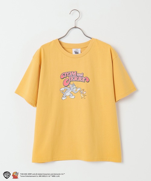 Honeys(ハニーズ)の「トムとジェリー/Tシャツ(Tシャツ/カットソー・レディース・ネイビー/ホワイト/マスタード/スミクロ・LL/S/M/L)」の5枚目の写真