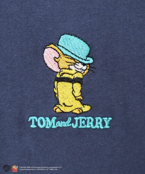Honeys(ハニーズ)の「トムとジェリー/Tシャツ(Tシャツ/カットソー・レディース・ネイビー/ホワイト/マスタード/スミクロ・LL/S/M/L)」の15枚目の写真