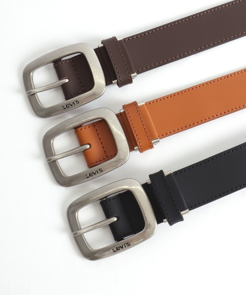 Levi's(リーバイス)の「Levi's/リーバイス 35mm 本革 スクエアギャリソン型 レザーベルト(ベルト・メンズ・ブラック/ダークブラウン/ブラウン・FREE)」の12枚目の写真