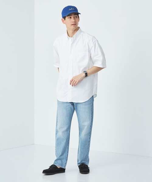 green label relaxing（グリーンレーベルリラクシング）の「FINE BASIC オックスフォード ボタンダウン シャツ -ストレッチ-（シャツ/ブラウス・メンズ・ブラック/ネイビー/ホワイト・XL/L/S/M）」の7枚目の写真