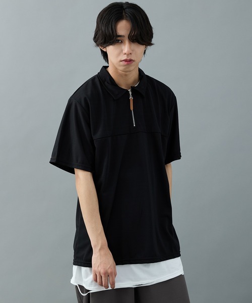 CELENA(セレナ)の「【CELENA】ハーフジップカットソー(Tシャツ/カットソー・メンズ・ホワイト/ブラック・L/M)」の12枚目の写真