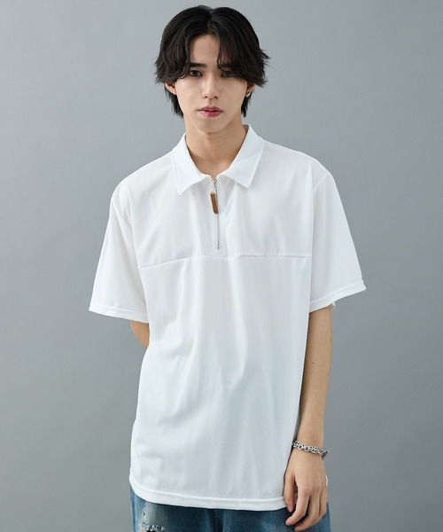 CELENA(セレナ)の「【CELENA】ハーフジップカットソー(Tシャツ/カットソー・メンズ・ホワイト/ブラック・L/M)」の4枚目の写真