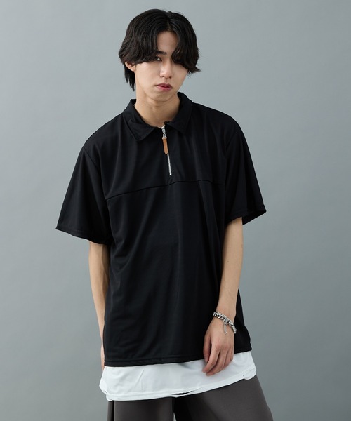 CELENA(セレナ)の「【CELENA】ハーフジップカットソー(Tシャツ/カットソー・メンズ・ホワイト/ブラック・L/M)」の15枚目の写真