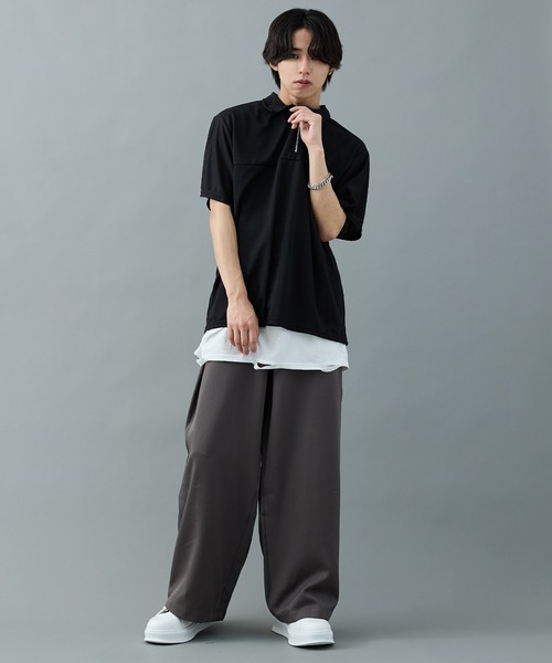 CELENA(セレナ)の「【CELENA】ハーフジップカットソー(Tシャツ/カットソー・メンズ・ホワイト/ブラック・L/M)」の17枚目の写真