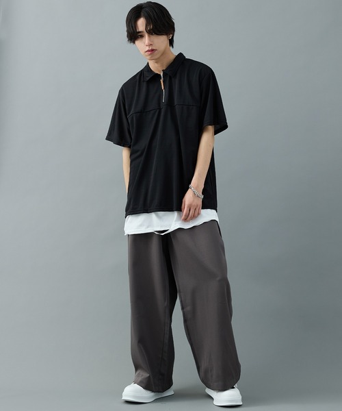 CELENA(セレナ)の「【CELENA】ハーフジップカットソー(Tシャツ/カットソー・メンズ・ホワイト/ブラック・L/M)」の18枚目の写真