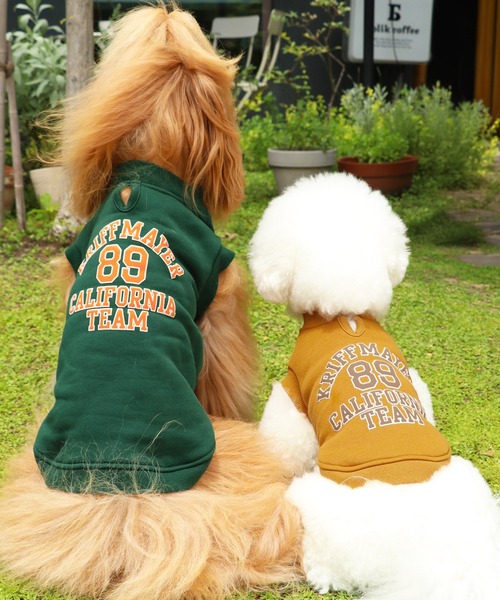 KRIFF MAYER（クリフメイヤー）の「【犬服・ドッグウェア】ロゴスウェットクルー（ペットウェア・レディース・オートミール/マスタード/グリーン/カラフル/ブラック/グレー・SMALL/MEDIUM/LARGE/X-LARGE）」の4枚目の写真
