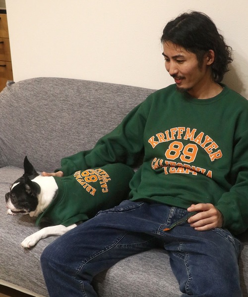 KRIFF MAYER（クリフメイヤー）の「【犬服・ドッグウェア】ロゴスウェットクルー（ペットウェア・レディース・オートミール/マスタード/グリーン/カラフル/ブラック/グレー・SMALL/MEDIUM/LARGE/X-LARGE）」の10枚目の写真