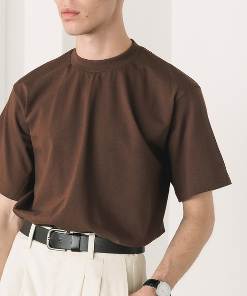 ROOPTOKYO（ループトウキョウ）の「PRO5/プロファイブ S/S SUPER HEAVY 半袖Tシャツ ヘビーウェイト 無地T（Tシャツ/カットソー・メンズ・カーキ/ネイビー/ホワイト/チャコールグレー/ブラック/ブラウン・S/M/L/XL）」の4枚目の写真