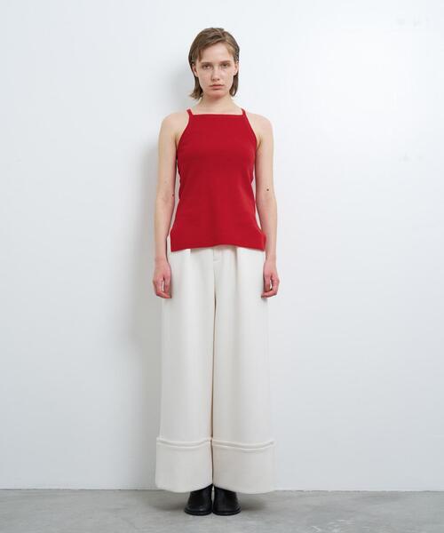 LANVIN en Bleu（ランバンオンブルー）の「アメリカンスリーブトップス（キャミソール・レディース・レッド/ブラック/グレー・38）」の4枚目の写真