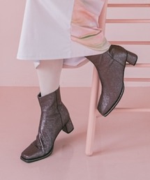 sahara | Cracked Metallic Square Boots/クラックドメタリックスクエアブーツ(ブーツ)