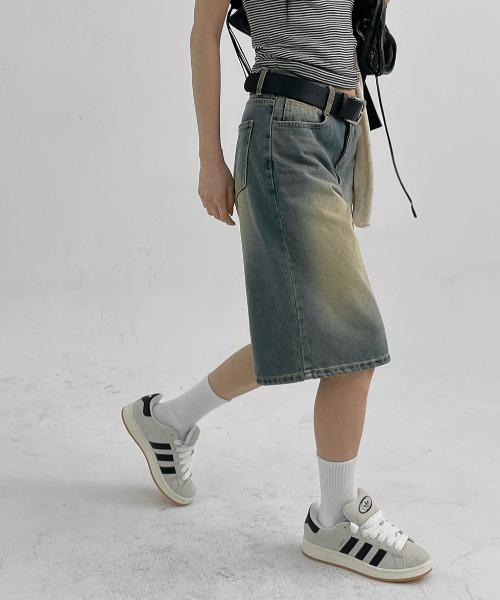 BLACKUP（ブラックアップ）の「[MADE]  ペストバミューダデニムパンツ（デニムパンツ・レディース・ブルー・LARGE/MEDIUM/SMALL）」の6枚目の写真