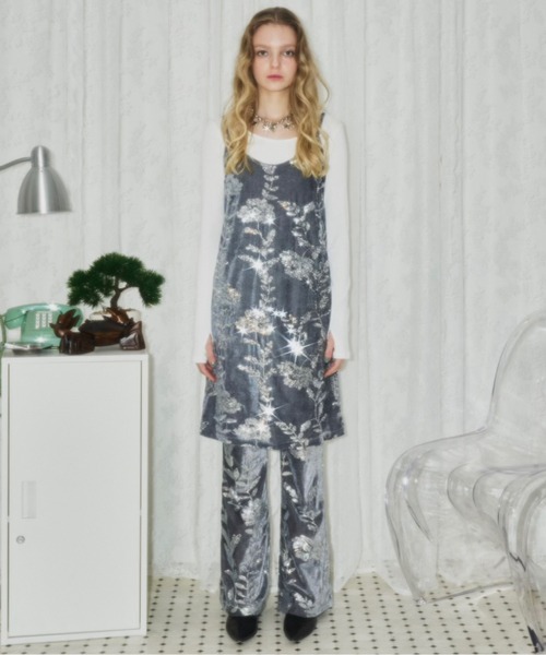 musubore（ムスボレ）の「rose spangle leggings PT / スパンコール