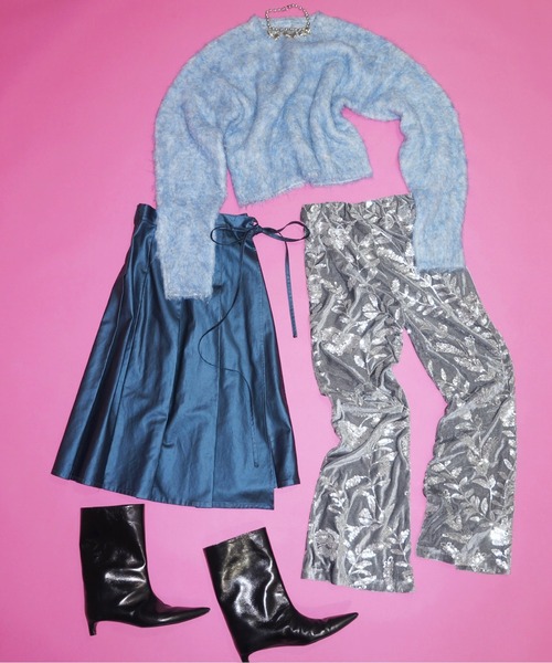 musubore（ムスボレ）の「rose spangle leggings PT / スパンコールパンツ（その他パンツ・レディース・シルバー/ピンク・0/1）」の13枚目の写真