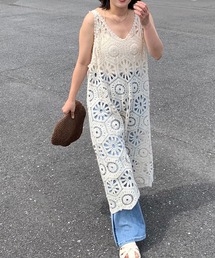 CRB（シーアールビー）の「クロシェ編ノースリロングワンピース（ワンピース）」