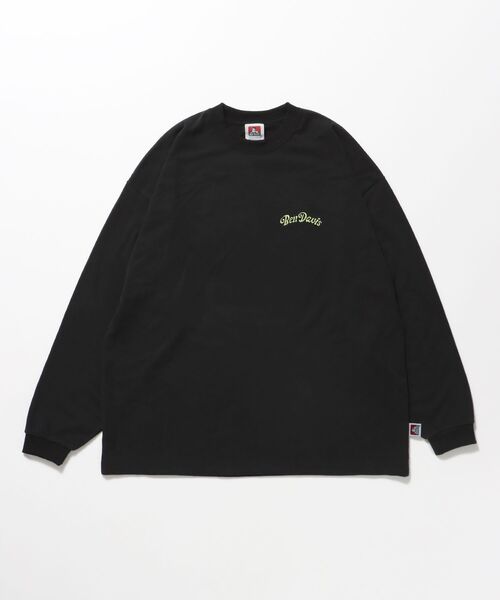 BEN DAVIS/WHITE LABEL(ベンデイビス ホワイトラベル)の「【BEN DAVIS(ベンデイビス)】GARDENING EMB BRUSHED LS/ クルーネック 長袖 ロンT サークルロゴ ドローコード(Tシャツ/カットソー・メンズ・ホワイト/ブラック/カーキ・MEDIUM/LARGE/X-LARGE)」の4枚目の写真