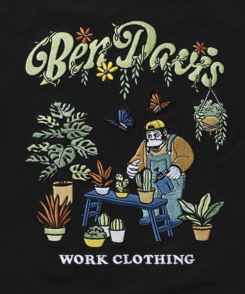 BEN DAVIS/WHITE LABEL(ベンデイビス ホワイトラベル)の「【BEN DAVIS(ベンデイビス)】GARDENING EMB BRUSHED LS/ クルーネック 長袖 ロンT サークルロゴ ドローコード(Tシャツ/カットソー・メンズ・ホワイト/ブラック/カーキ・MEDIUM/LARGE/X-LARGE)」の7枚目の写真