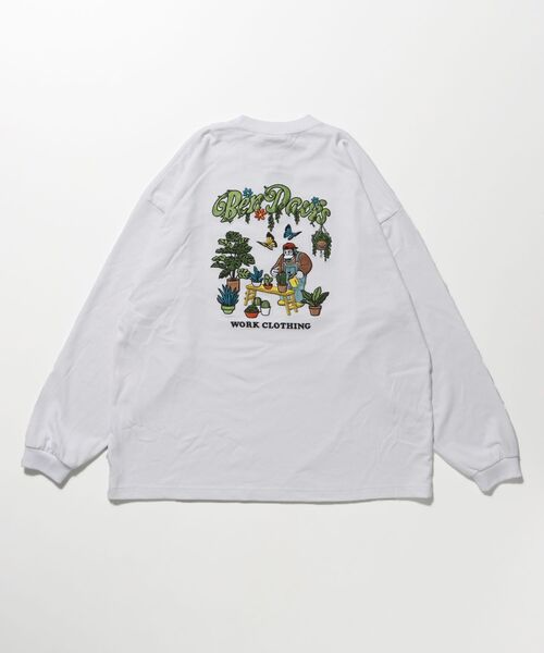 BEN DAVIS/WHITE LABEL(ベンデイビス ホワイトラベル)の「【BEN DAVIS(ベンデイビス)】GARDENING EMB BRUSHED LS/ クルーネック 長袖 ロンT サークルロゴ ドローコード(Tシャツ/カットソー・メンズ・ホワイト/ブラック/カーキ・MEDIUM/LARGE/X-LARGE)」の10枚目の写真