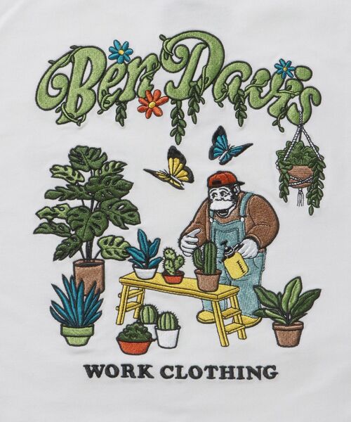 BEN DAVIS/WHITE LABEL(ベンデイビス ホワイトラベル)の「【BEN DAVIS(ベンデイビス)】GARDENING EMB BRUSHED LS/ クルーネック 長袖 ロンT サークルロゴ ドローコード(Tシャツ/カットソー・メンズ・ホワイト/ブラック/カーキ・MEDIUM/LARGE/X-LARGE)」の11枚目の写真
