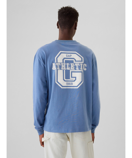 GAP（ギャップ）の「Gap Athleticロゴ グラフィック Tシャツ(ユニセックス)（Tシャツ/カットソー・メンズ・オフホワイト/ベージュ/レッド/ブルー/ブラック・S/M/XS/L/XL）」の8枚目の写真