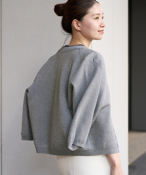 IENA Debussyカーディガン　グレーA イエナ IENA 《予約》Debussyミニカーディガン （グレーA