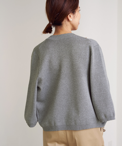 IENA Debussyカーディガン　グレーA イエナ IENA 《予約》Debussyミニカーディガン （グレーA