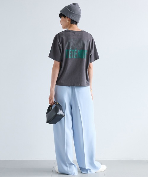 BARNYARDSTORM（バンヤードストーム）の「BARNYARDSTORM / イージーワイドパンツ【吸水速乾・接触冷感】ハンドウォッシャブル（スラックス・レディース・グレー/ブラック/ブルー・0/1）」の22枚目の写真