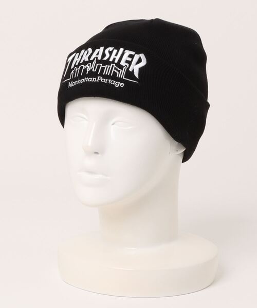 Manhattan Portage(マンハッタンポーテージ)の「THRASHER Cotton Knit Watch(ニットキャップ/ビーニー・メンズ・ブラック/チャコールグレー・FREE)」の9枚目の写真