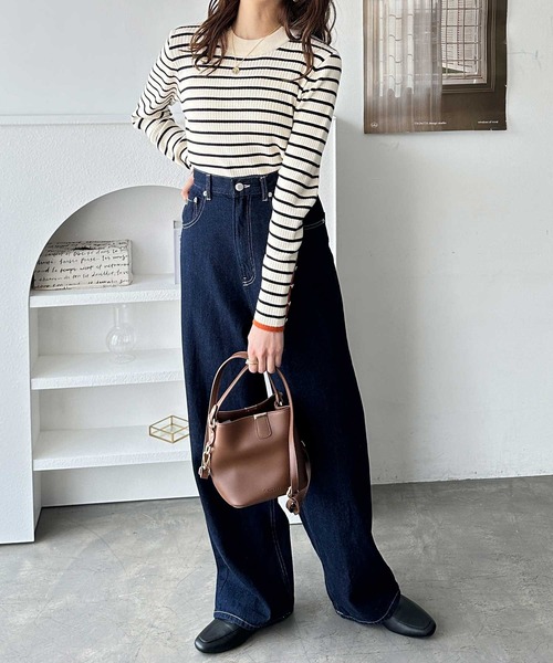 GeeRA(ジーラ)の「もちもちリブ袖口ボタン配色ハイネックニット(ニット/セーター・レディース・ブラック/杢グレー/オフホワイト/ホワイト系その他/ベージュ/グレー系その他/ライム・X-LARGE/LARGE/MEDIUM/SMALL)」の19枚目の写真