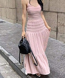 leune（ルネ）の「パット付きフリルレースキャミソール＆スカートセットアップ（セットアップ）」