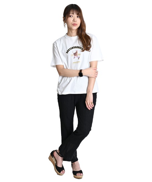 MARAI（マーライ）の「キャットロゴプリントTシャツ 半袖（Tシャツ/カットソー・レディース・ネイビー/ホワイト・FREE）」の15枚目の写真