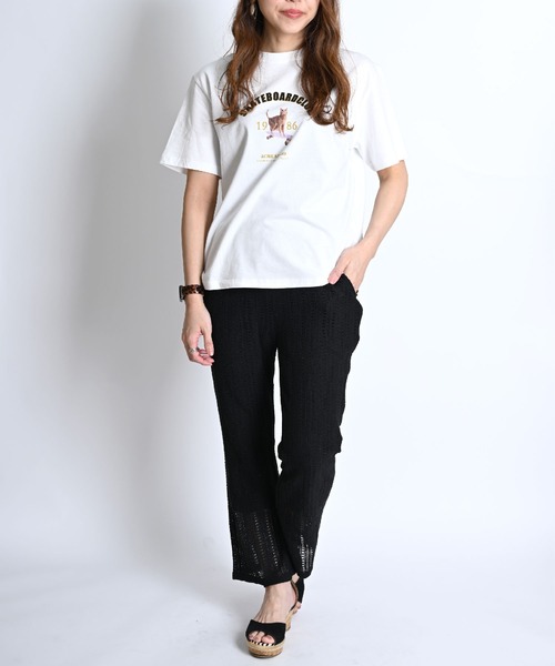 MARAI（マーライ）の「キャットロゴプリントTシャツ 半袖（Tシャツ/カットソー・レディース・ネイビー/ホワイト・FREE）」の16枚目の写真