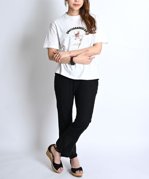 MARAI（マーライ）の「キャットロゴプリントTシャツ 半袖（Tシャツ/カットソー・レディース・ネイビー/ホワイト・FREE）」の17枚目の写真