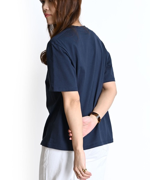 MARAI（マーライ）の「キャットロゴプリントTシャツ 半袖（Tシャツ/カットソー・レディース・ネイビー/ホワイト・FREE）」の8枚目の写真