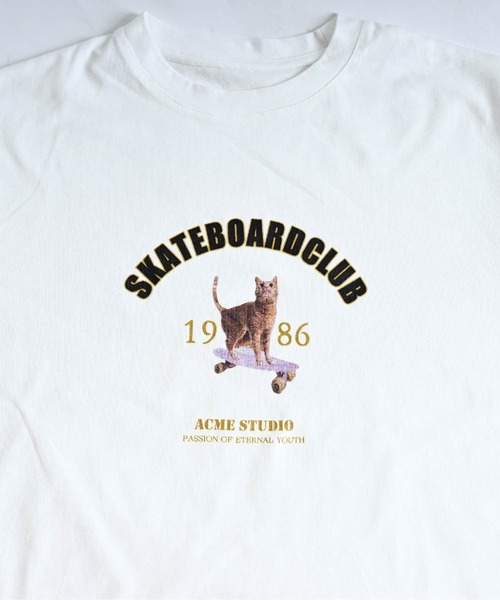 MARAI（マーライ）の「キャットロゴプリントTシャツ 半袖（Tシャツ/カットソー・レディース・ネイビー/ホワイト・FREE）」の21枚目の写真