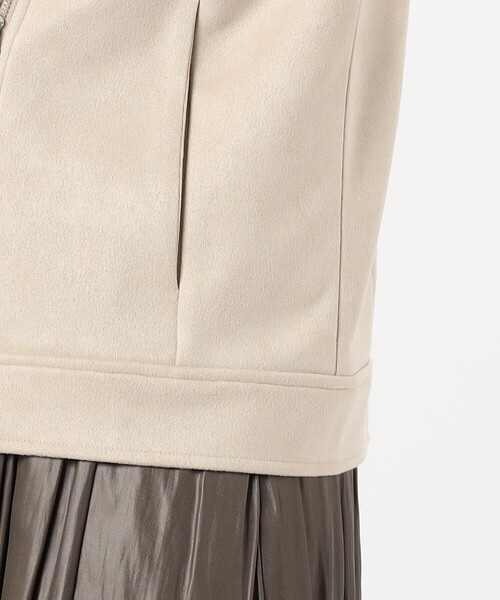 COMME CA ISM（コムサイズム）の「スウェード調　ダンボールニット ライダースジャケット（ライダースジャケット・レディース・ベージュ/ブラウン・LARGE/MEDIUM）」の18枚目の写真