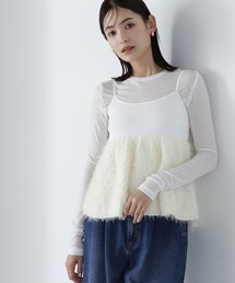 NATURAL BEAUTY BASIC | ◇ポップコーンシャギーニットキャミソール(キャミソール)