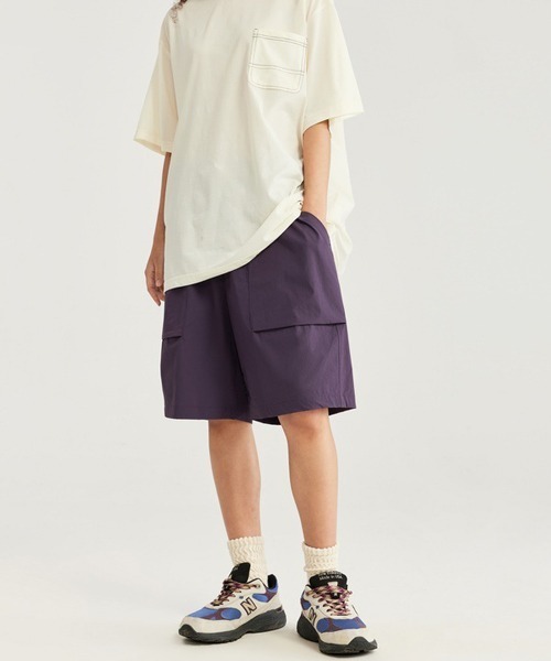 rehacer(レアセル)の「R. : Stretch Sports Easy Shorts(その他パンツ・メンズ・ブラック/パープル・MEDIUM/X-LARGE/LARGE)」の6枚目の写真