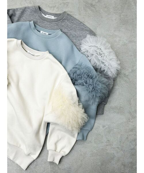 CALNAMUR（カルナムール）の「シアーフリルスウェット（スウェット・レディース・グレー/ブルー/アイボリー・FREE）」の21枚目の写真