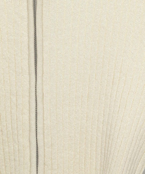 mysty woman（ミスティウーマン）の「ZIPラメリブニットカーディガン　147760（カーディガン/ボレロ・レディース・グリーン/ライトグレー/ブラック/オフホワイト・FREE）」の19枚目の写真