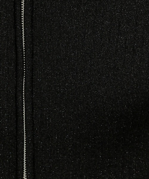 mysty woman（ミスティウーマン）の「ZIPラメリブニットカーディガン　147760（カーディガン/ボレロ・レディース・グリーン/ライトグレー/ブラック/オフホワイト・FREE）」の20枚目の写真