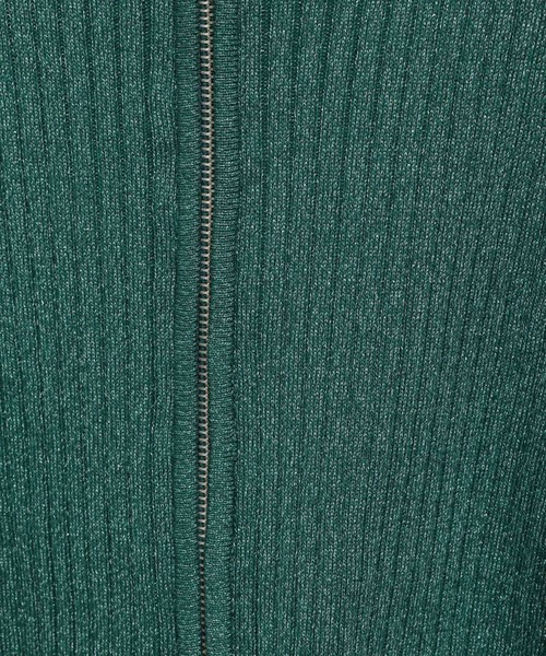 mysty woman（ミスティウーマン）の「ZIPラメリブニットカーディガン　147760（カーディガン/ボレロ・レディース・グリーン/ライトグレー/ブラック/オフホワイト・FREE）」の22枚目の写真