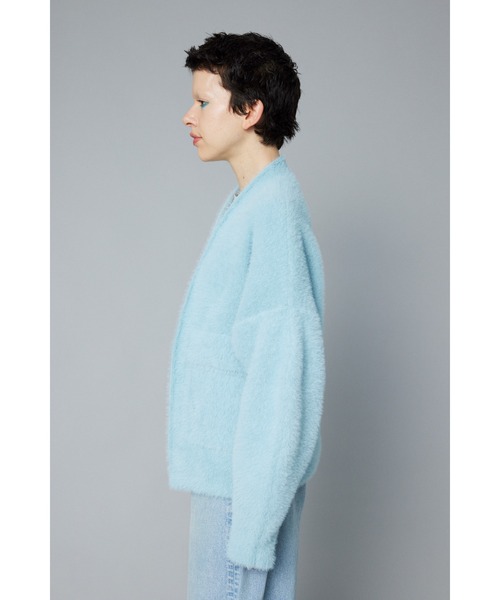 HeRIN.CYE(ヘリンドットサイ)の「Shaggy cardigan シャギーカーディガン(カーディガン/ボレロ・レディース・ホワイト/ブラック/ライトブルー・FREE)」の8枚目の写真