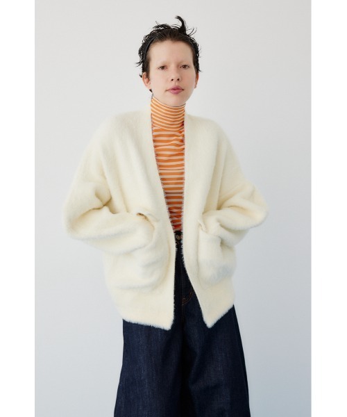 HeRIN.CYE(ヘリンドットサイ)の「Shaggy cardigan シャギーカーディガン(カーディガン/ボレロ・レディース・ホワイト/ブラック/ライトブルー・FREE)」の21枚目の写真