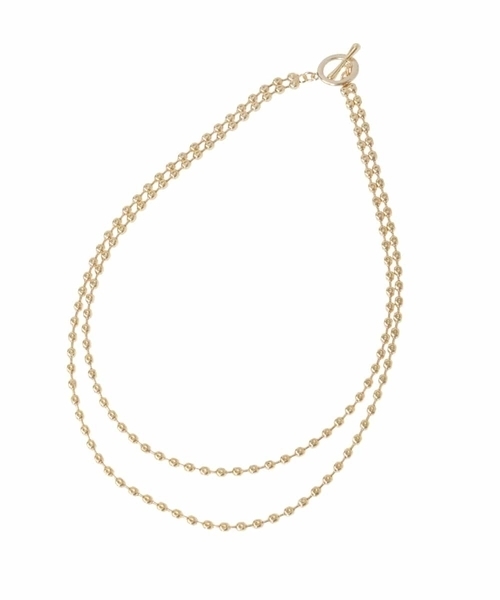 a.v.v（アーヴェヴェ）の「ボール二連マンテルネックレス（ネックレス・レディース・ゴールド/シルバー・38）」の6枚目の写真