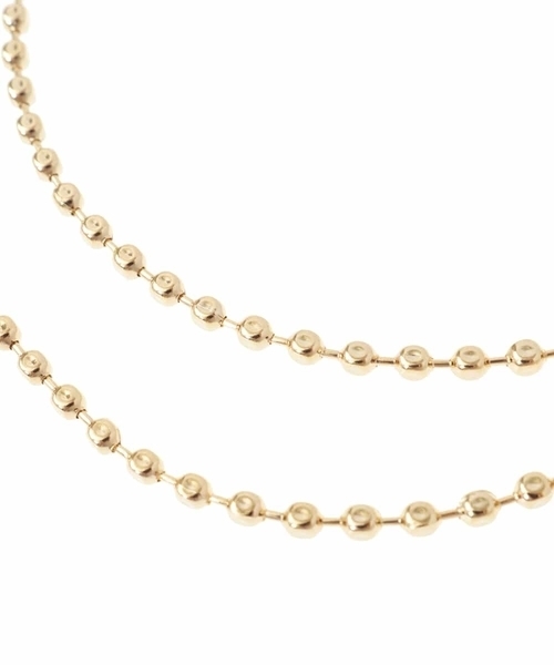 a.v.v（アーヴェヴェ）の「ボール二連マンテルネックレス（ネックレス・レディース・ゴールド/シルバー・38）」の9枚目の写真