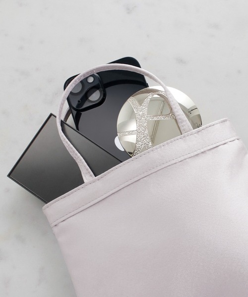 girl（ガール）の「2wayショルダーサテンパーティーサブバッグ 結婚式 パーティー お呼ばれ オケージョン（トートバッグ・レディース・シルバー/ブラック/ゴールド・FREE）」の8枚目の写真