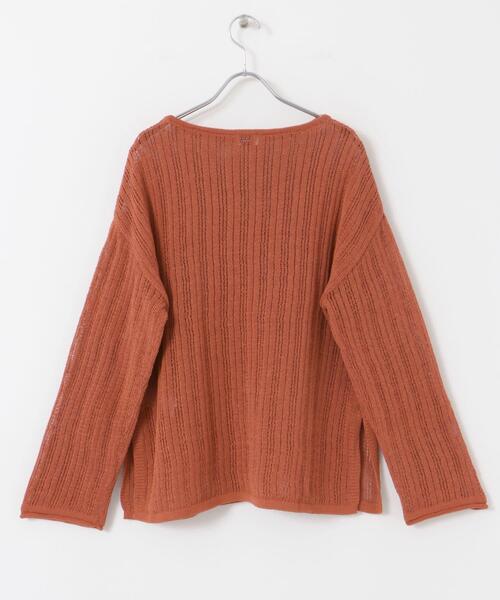 URBAN RESEARCH DOORS（アーバンリサーチドアーズ）の「ウォッシャブル透かし編みニット（ニット/セーター・レディース・ブラック/オレンジ・MEDIUM）」の18枚目の写真