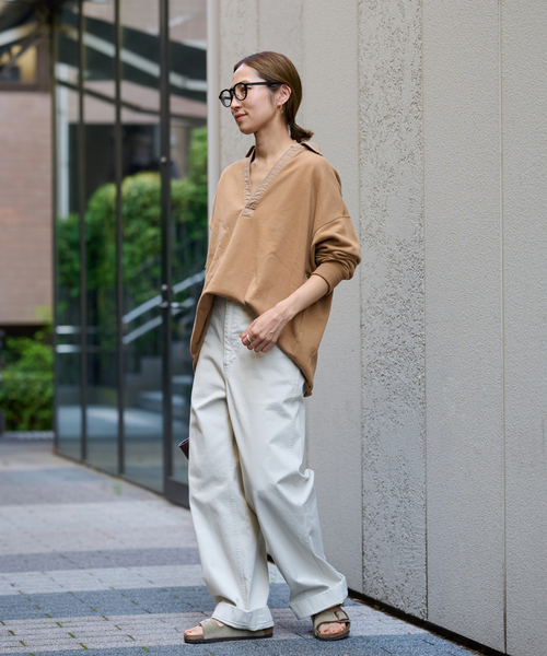 FRAMeWORK（フレームワーク）の「襟付きスエットプルオーバー