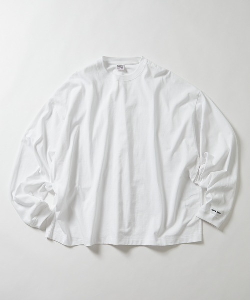 FREAK'S STORE（フリークスストア）の「限定展開 CHOW DOWN/チャウダウン ワイドシルエット ワンポイント刺繍 クルーネック ロングスリーブTシャツ（Tシャツ/カットソー・メンズ・チャコールグレー/グレー/ブラック/ホワイト/ネイビー・MEDIUM/SMALL/LARGE）」の17枚目の写真